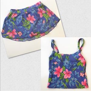 Vintage floral print bikini
